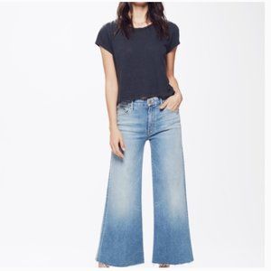 MOTHER The Roller Crop frayed Ready To Roll Jeans Size: 28